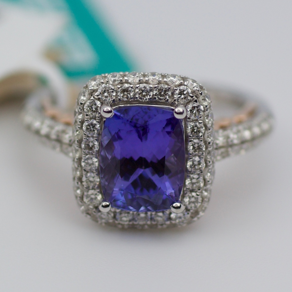 NEW EFFY 14k Gold Tanzanite And Diamond Ring